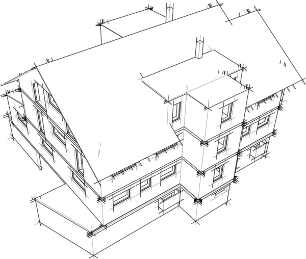 Architektonische Tapete Design Digitales Konzept Hintergrund — Stockvektor