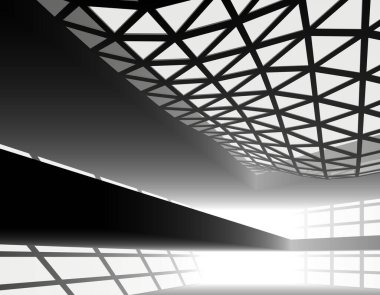 mimari bina 3d illüstrasyon