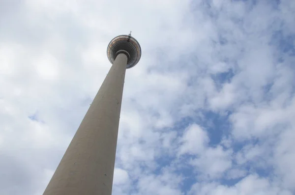 Berlin Almanya Daki Alexanderplatz Bulunan Kulesi — Stok fotoğraf