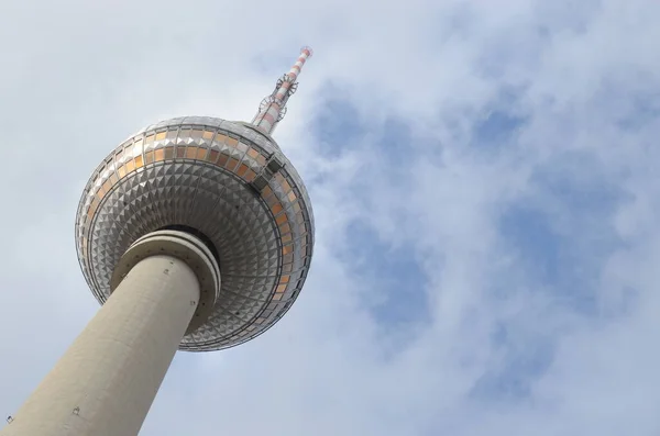 Πύργος Τηλεόρασης Που Βρίσκεται Στην Alexanderplatz Στο Βερολίνο Γερμανία — Φωτογραφία Αρχείου