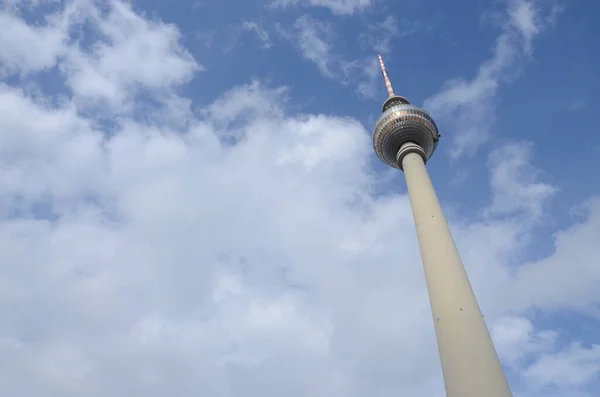 Berlin Almanya Daki Alexanderplatz Bulunan Kulesi — Stok fotoğraf