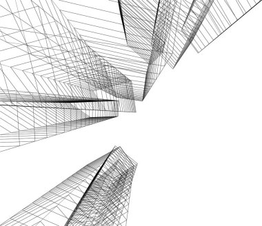 soyut mimari duvar kağıdı tasarımı, dijital konsept arkaplan