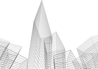 soyut mimari duvar kağıdı tasarımı, dijital konsept arkaplan