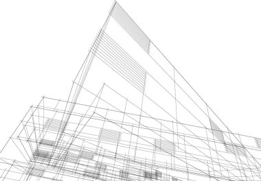 soyut mimari duvar kağıdı tasarımı, dijital konsept arkaplan