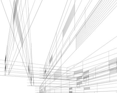 soyut mimari duvar kağıdı tasarımı, dijital konsept arkaplan