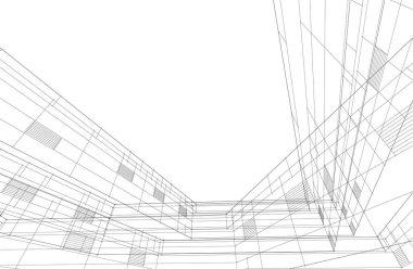 soyut mimari duvar kağıdı tasarımı, dijital konsept arkaplan