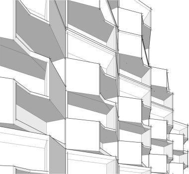 soyut mimari duvar kağıdı tasarımı, dijital konsept arkaplan