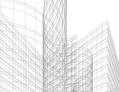 soyut mimari duvar kağıdı tasarımı, dijital konsept arkaplan