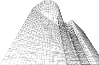soyut mimari duvar kağıdı tasarımı, dijital konsept arkaplan