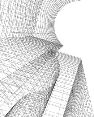 soyut mimari duvar kağıdı tasarımı, dijital konsept arkaplan
