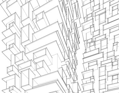 soyut mimari duvar kağıdı tasarımı, dijital konsept arkaplan