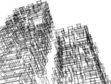 soyut mimari duvar kağıdı tasarımı, dijital konsept arkaplan