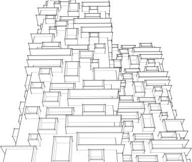 soyut mimari duvar kağıdı tasarımı, dijital konsept arkaplan