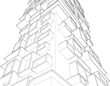 soyut mimari duvar kağıdı tasarımı, dijital konsept arkaplan