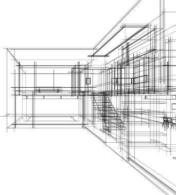 soyut mimari duvar kağıdı tasarımı, dijital konsept arkaplan