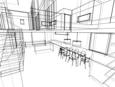 soyut mimari duvar kağıdı tasarımı, dijital konsept arkaplan