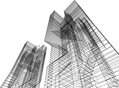 soyut mimari duvar kağıdı tasarımı, dijital konsept arkaplan