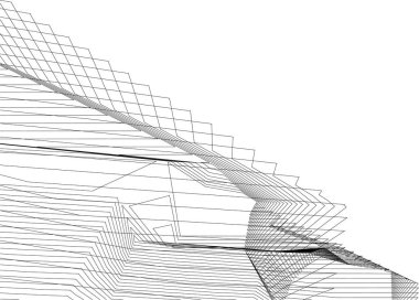 soyut mimari duvar kağıdı tasarımı, dijital konsept arkaplan