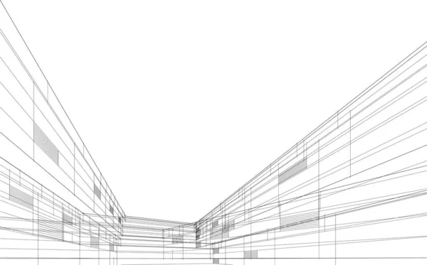 建筑墙纸设计 数字概念背景 — 图库矢量图片