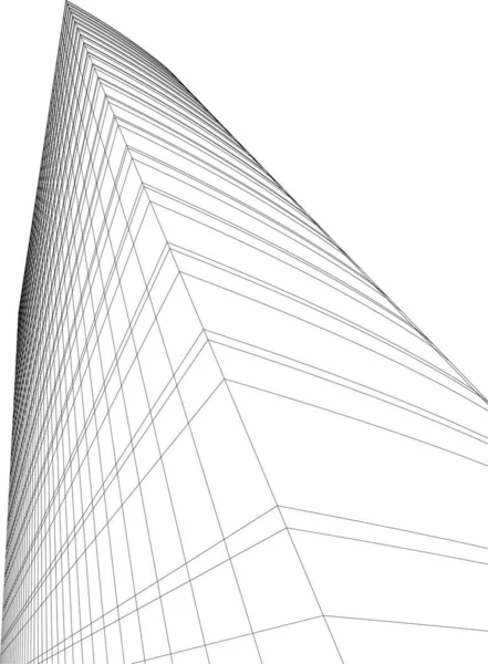 Abstraktní Architektonický Design Tapet Digitální Koncept Pozadí — Stockový vektor