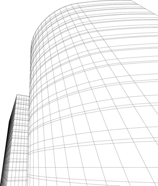 建筑墙纸设计 数字概念背景 — 图库矢量图片