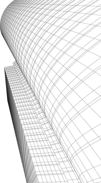 建筑墙纸设计 数字概念背景 — 图库矢量图片