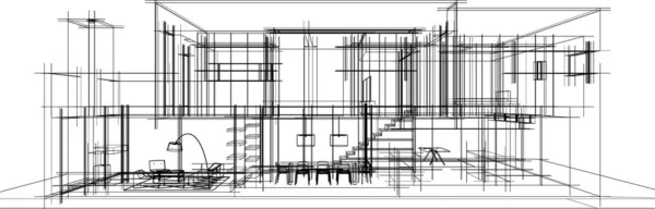 Abstraktní Architektonický Design Tapet Digitální Koncept Pozadí — Stockový vektor