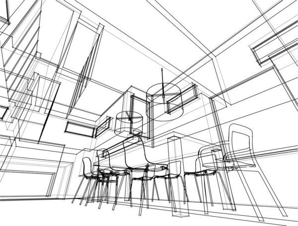 абстрактный архитектурный дизайн обоев, цифровой концепт фон