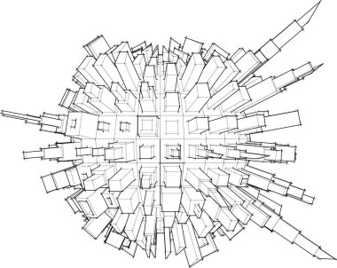 soyut geometrik şekil vektör çizim
