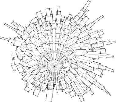 soyut geometrik şekil vektör çizim