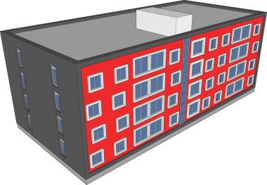 Mimari arka plan. Vektör çizim.