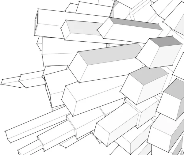 抽象的な幾何学的な形のベクトル図 — ストックベクタ