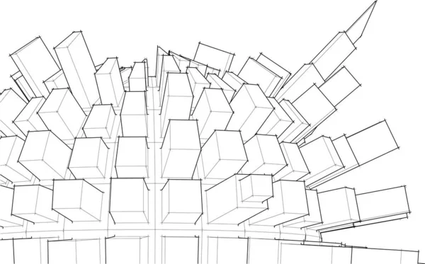 Astratto Forma Geometrica Vettoriale Illustrazione — Vettoriale Stock