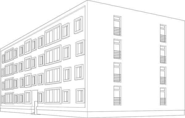 建築の背景 ベクトル図 — ストックベクタ