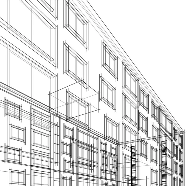 Arrière Plan Architectural Illustration Vectorielle — Image vectorielle