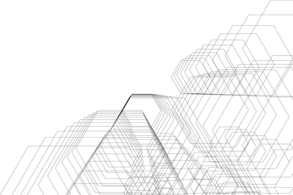 Abstrakt Bakgrund Med Hexagoner Vektor Illustration — Stock vektor