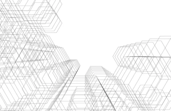 六角形の抽象的な背景です ベクターイラスト — ストックベクタ