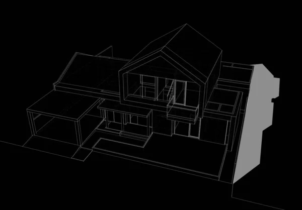 Projeto Geométrico Mínimo Edifício Arquitetônico — Fotografia de Stock