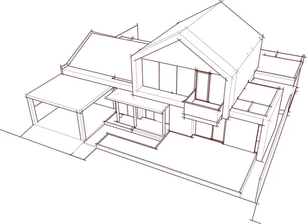 Minimale Geometrische Architektur — Stockvektor