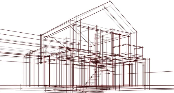 Minimale Geometrische Architektur — Stockvektor