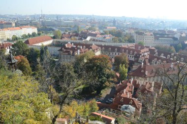 Eski Prag ve Çek Cumhuriyeti 'nin güzel şehir manzarası