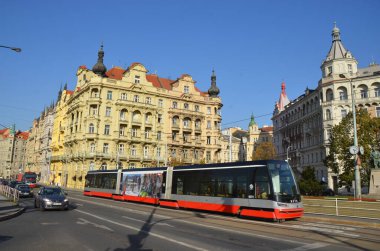 Eski Prag ve Çek Cumhuriyeti 'nin güzel şehir manzarası