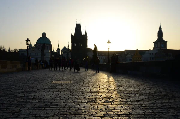 Karlsbrücke Zum Altstädter Brückenturm Prag Tschechische Republik — Stockfoto