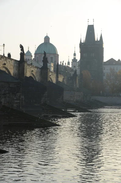 Karlsbrücke Zum Altstädter Brückenturm Prag Tschechische Republik — Stockfoto