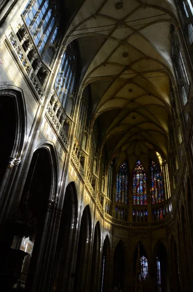 Prague Czech Republic Prague Gothic Jewelel Vitus Cathedral Найвідоміша Церква — стокове фото