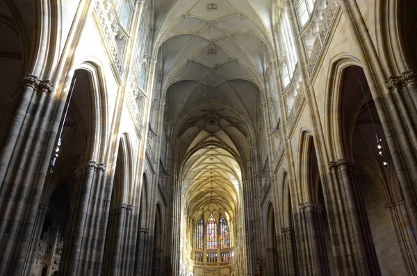 Prague Czech Republic Prague Gothic Jewelel Vitus Cathedral Найвідоміша Церква — стокове фото