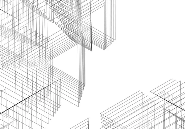 Lignes Dessin Abstraites Formes Illustration Vectorielle Fond — Image vectorielle