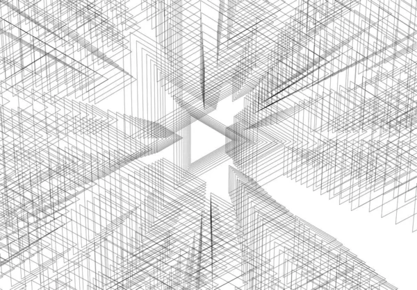 Lignes Dessin Abstraites Formes Illustration Vectorielle Fond — Image vectorielle