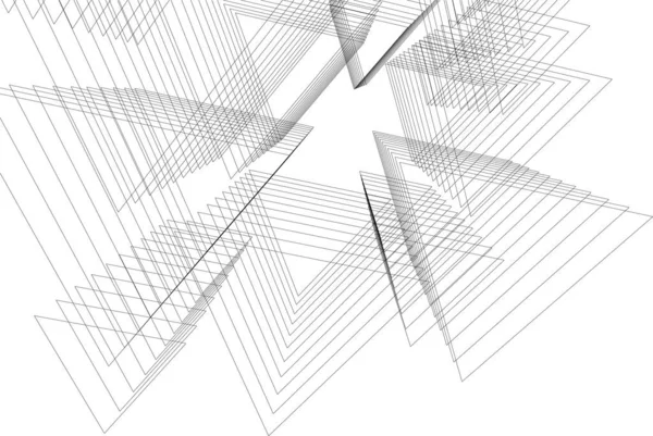 Abstracte Tekenlijnen Vormen Achtergrond Vector Illustratie — Stockvector