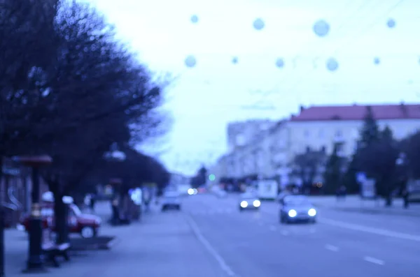 Abstrakter Verschwommener Straßenhintergrund — Stockfoto